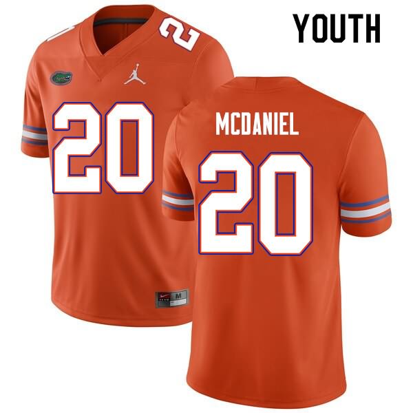 Youth NCAA Florida Gators Mordecai McDaniel #20 Stitched Authentic Nike Orange College Football Jersey MBR8065IV